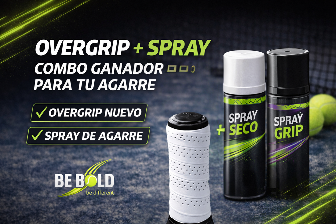 Overgrip + spray: el combo que más se nota en tu agarre (y en tu juego)