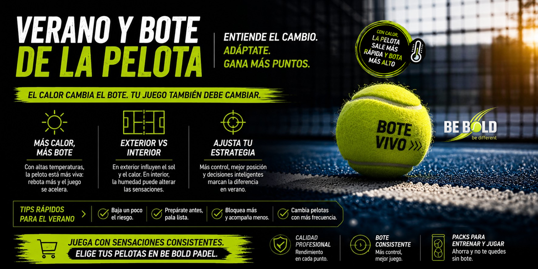 Verano y bote de la pelota en pádel: por qué cambia (y cómo adaptarte)