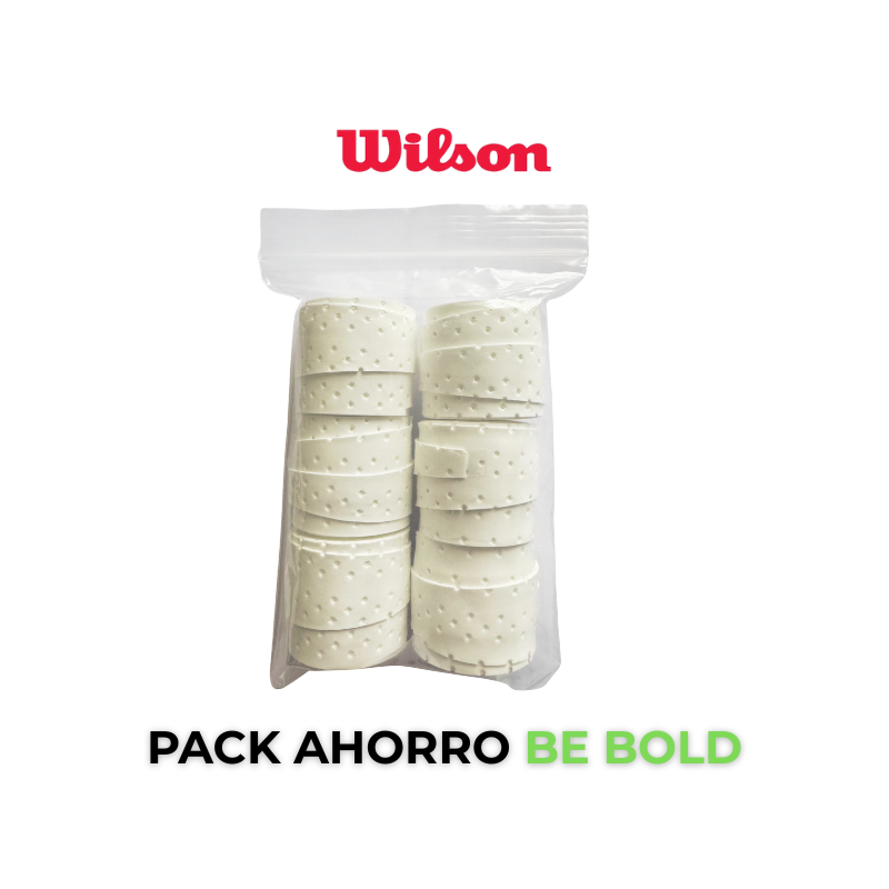 PACK 6 OVERGRIPS WILSON BLANCO PRO PERFORADOS I BE BOLD