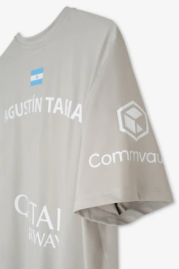 Camiseta Sponsors AT10 Gris Suave de Agustín Tapia 2026