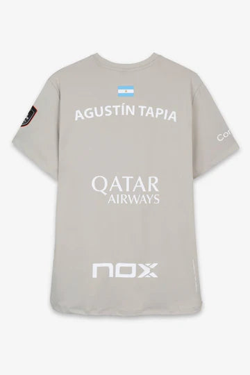 Camiseta Sponsors AT10 Gris Suave de Agustín Tapia 2026